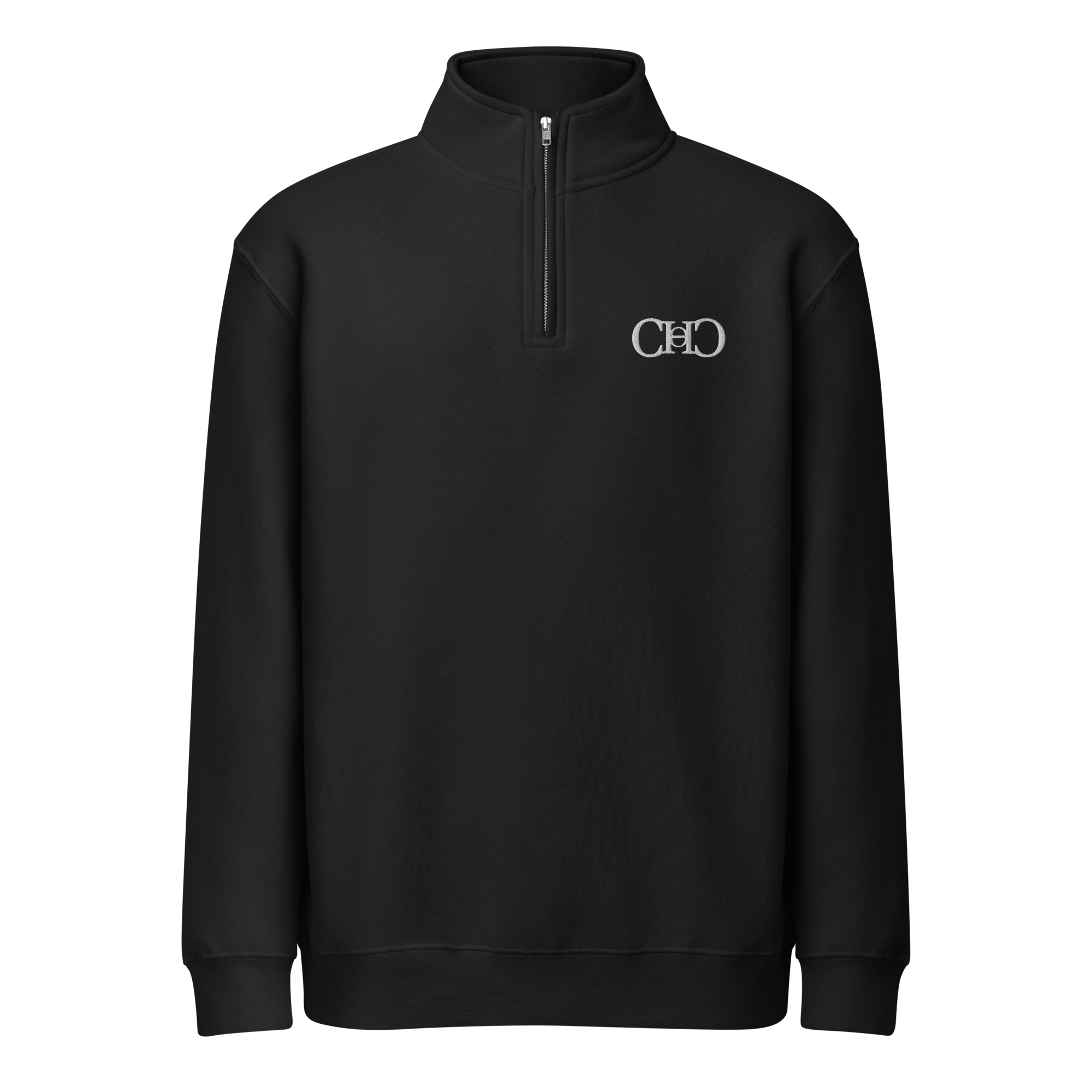 Quarter Zip — Black front